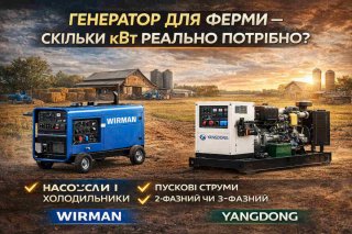 Генератор для фермы: сколько кВт реально нужно