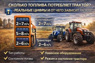 Сколько топлива потребляет трактор: реальные цифры и от чего зависит расход