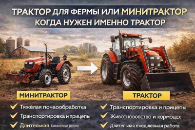 Трактор для фермы или минитрактор — когда нужен именно трактор